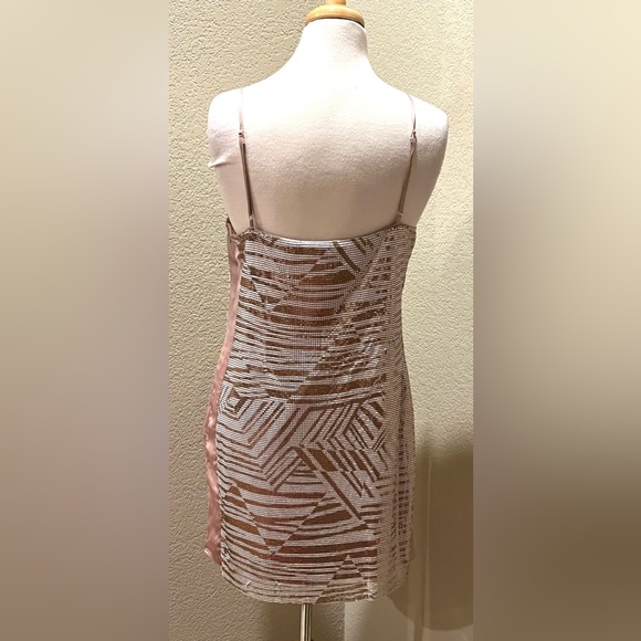 Ramy Brook Women's Rose Gold Tallon Metal Satin Sleeveless Mini Dress  4 S - Picture 7 of 11